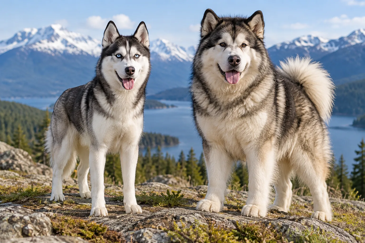 Siberian Husky vs Alaskan Malamute, dog guide and care information